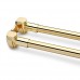SH Naiture 60" Brass Straight Double Shower Curtain Rod Polished Brass - B019SY2PS8